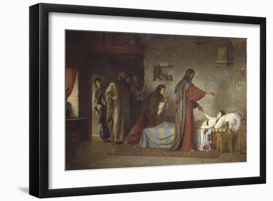 The Raising of Jairus' Daughter, 1871-Vasilij Dmitrievich Polenov-Framed Giclee Print