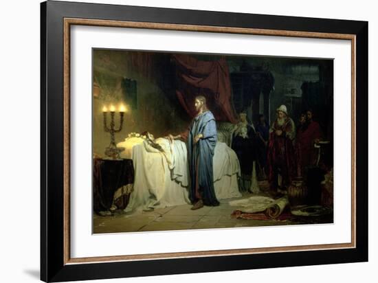 The Raising of Jairus's Daughter, 1871-Ilya Efimovich Repin-Framed Giclee Print