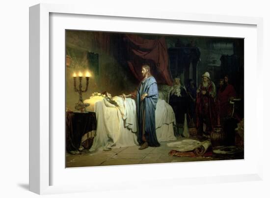 The Raising of Jairus's Daughter, 1871-Ilya Efimovich Repin-Framed Giclee Print