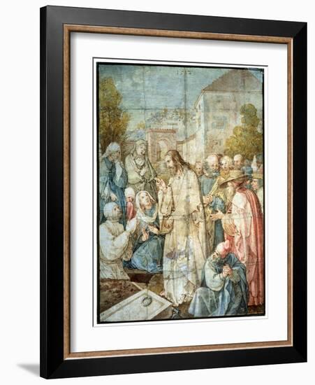 'The Raising of Lazarus', 1512-Albrecht Durer-Framed Giclee Print