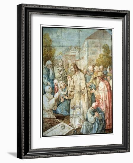 'The Raising of Lazarus', 1512-Albrecht Durer-Framed Giclee Print