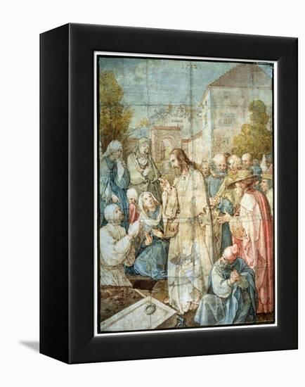 'The Raising of Lazarus', 1512-Albrecht Durer-Framed Premier Image Canvas