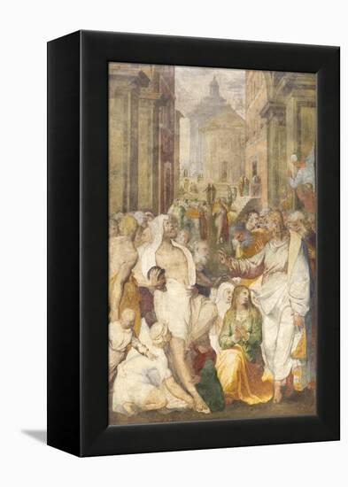 The Raising of Lazarus, 1538-40-Perino Del Vaga-Framed Premier Image Canvas