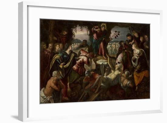 The Raising of Lazarus, 1585-1590-Domenico Robusti Tintoretto-Framed Giclee Print