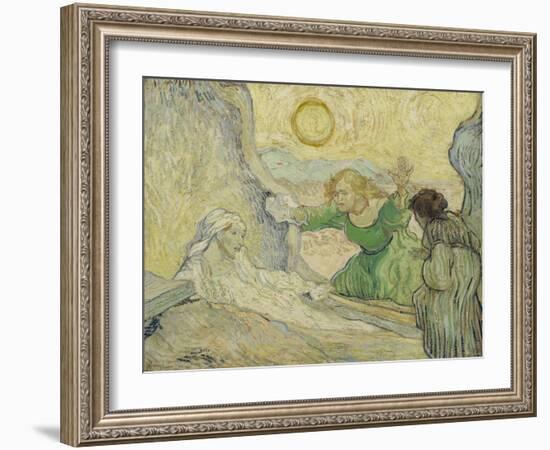 The Raising of Lazarus (After Rembrand), 1890-Vincent van Gogh-Framed Giclee Print