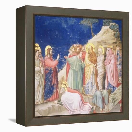 The Raising of Lazarus, circa 1305 (Pre-Restoration)-Giotto di Bondone-Framed Premier Image Canvas