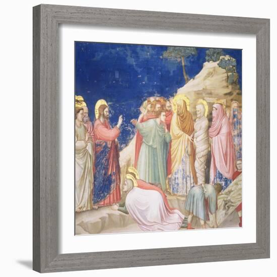 The Raising of Lazarus, circa 1305 (Pre-Restoration)-Giotto di Bondone-Framed Giclee Print