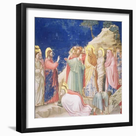 The Raising of Lazarus, circa 1305 (Pre-Restoration)-Giotto di Bondone-Framed Giclee Print