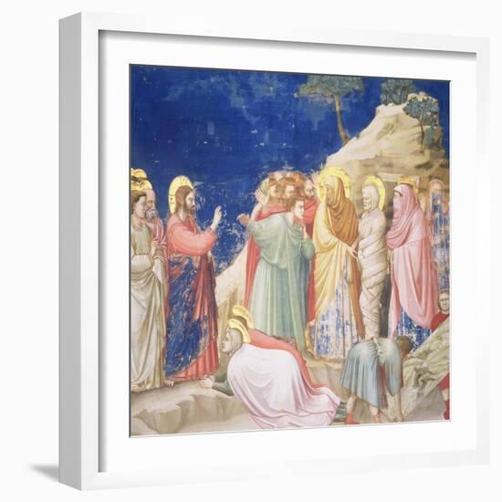 The Raising of Lazarus, circa 1305 (Pre-Restoration)-Giotto di Bondone-Framed Giclee Print