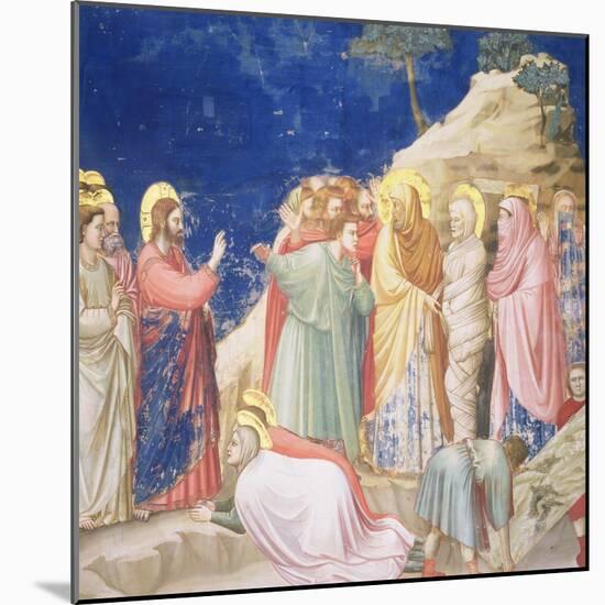 The Raising of Lazarus, circa 1305 (Pre-Restoration)-Giotto di Bondone-Mounted Giclee Print