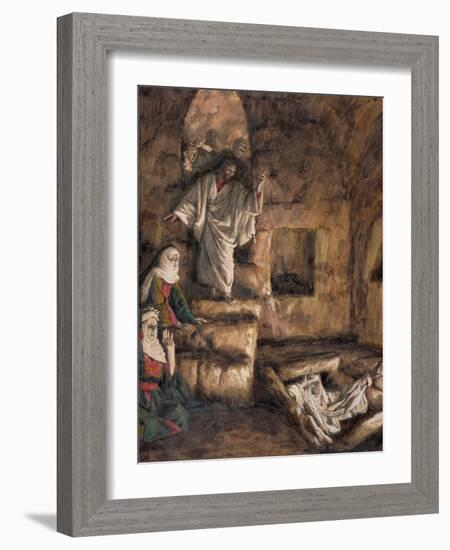 The Raising of Lazarus, Illustration for 'The Life of Christ', C.1886-94-James Tissot-Framed Giclee Print