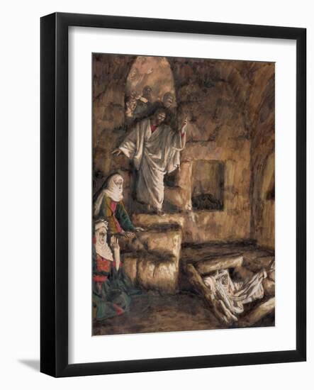 The Raising of Lazarus, Illustration for 'The Life of Christ', C.1886-94-James Tissot-Framed Giclee Print