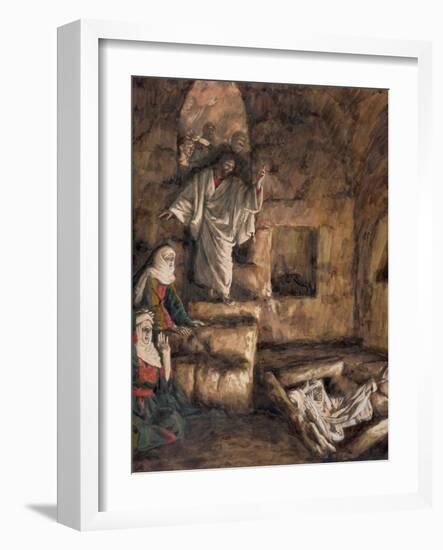 The Raising of Lazarus, Illustration for 'The Life of Christ', C.1886-94-James Tissot-Framed Giclee Print