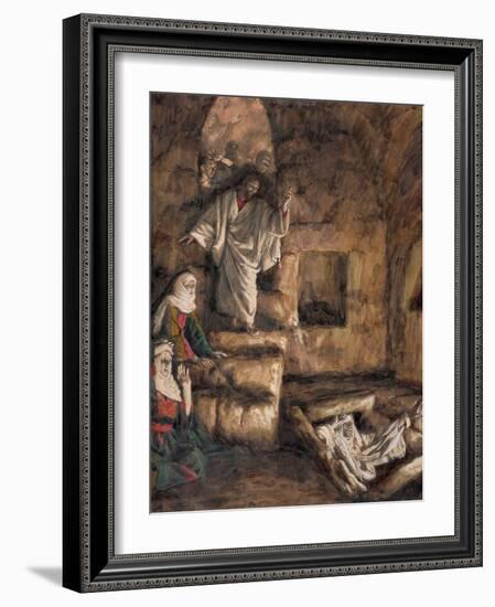 The Raising of Lazarus, Illustration for 'The Life of Christ', C.1886-94-James Tissot-Framed Giclee Print