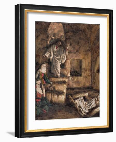 The Raising of Lazarus, Illustration for 'The Life of Christ', C.1886-94-James Tissot-Framed Giclee Print