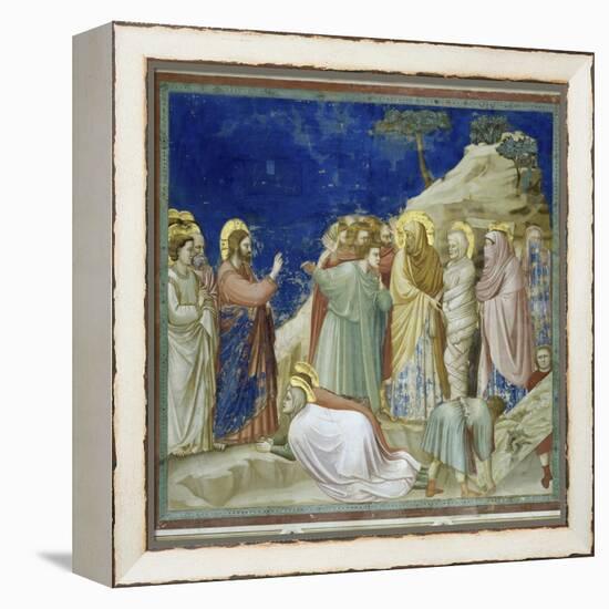 The Raising of Lazarus-Giotto di Bondone-Framed Premier Image Canvas