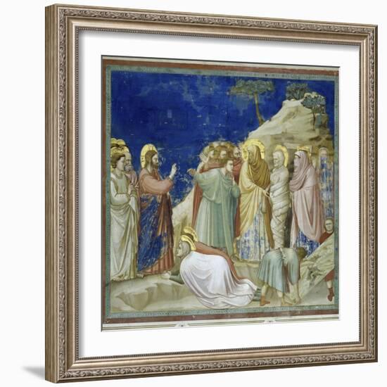 The Raising of Lazarus-Giotto di Bondone-Framed Giclee Print