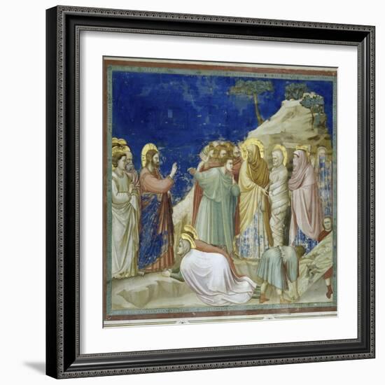 The Raising of Lazarus-Giotto di Bondone-Framed Giclee Print