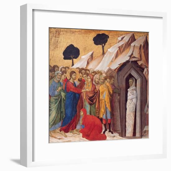 The Raising of Lazarus-Duccio di Buoninsegna-Framed Giclee Print