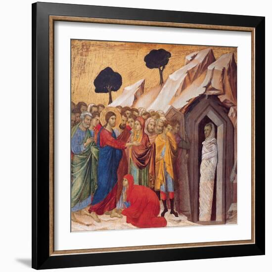 The Raising of Lazarus-Duccio di Buoninsegna-Framed Giclee Print