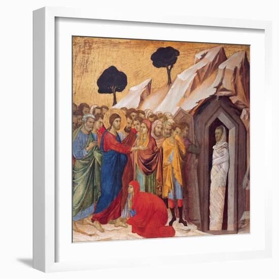 The Raising of Lazarus-Duccio di Buoninsegna-Framed Giclee Print