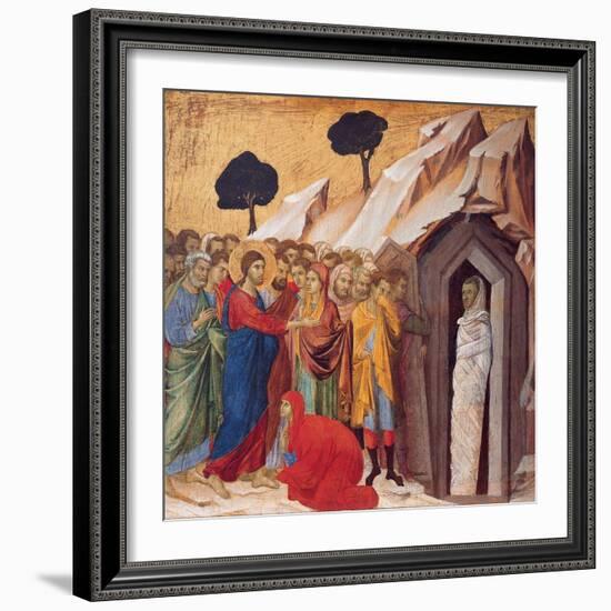 The Raising of Lazarus-Duccio di Buoninsegna-Framed Giclee Print