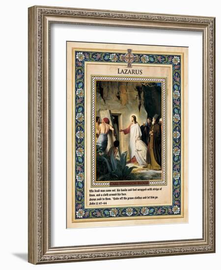 The Raising of Lazarus-Carl Bloch-Framed Giclee Print