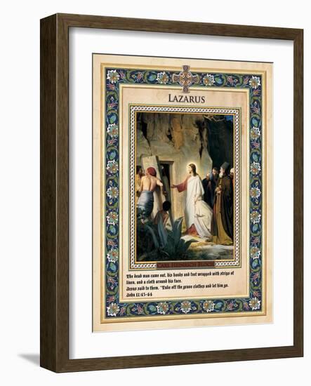 The Raising of Lazarus-Carl Bloch-Framed Giclee Print