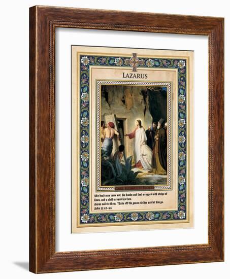 The Raising of Lazarus-Carl Bloch-Framed Giclee Print