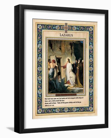 The Raising of Lazarus-Carl Bloch-Framed Giclee Print