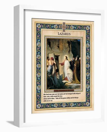 The Raising of Lazarus-Carl Bloch-Framed Giclee Print