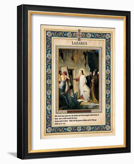 The Raising of Lazarus-Carl Bloch-Framed Giclee Print