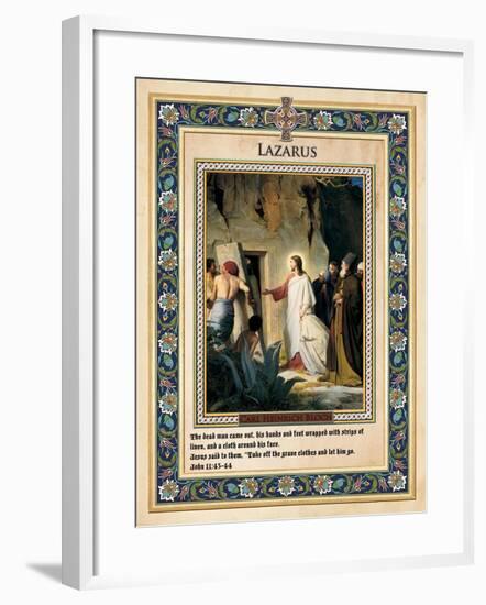 The Raising of Lazarus-Carl Bloch-Framed Giclee Print