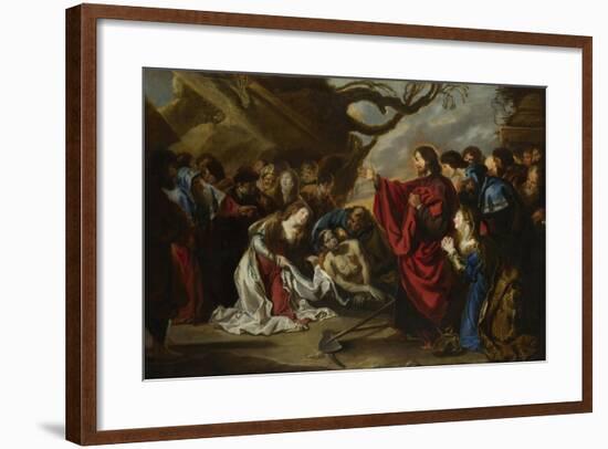 The Raising of Lazarus-Simon de Vos-Framed Giclee Print