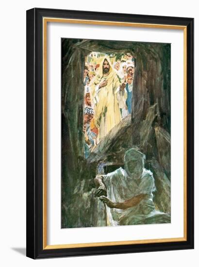 The Raising of Lazarus-William Hatherell-Framed Giclee Print