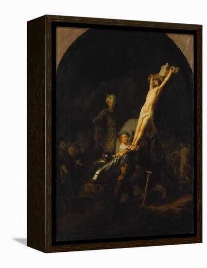 The Raising of the Cross, about 1633-Rembrandt van Rijn-Framed Premier Image Canvas