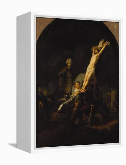 The Raising of the Cross, about 1633-Rembrandt van Rijn-Framed Premier Image Canvas