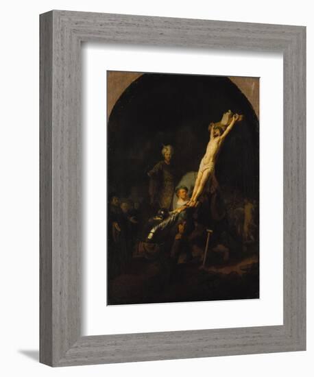 The Raising of the Cross, about 1633-Rembrandt van Rijn-Framed Giclee Print