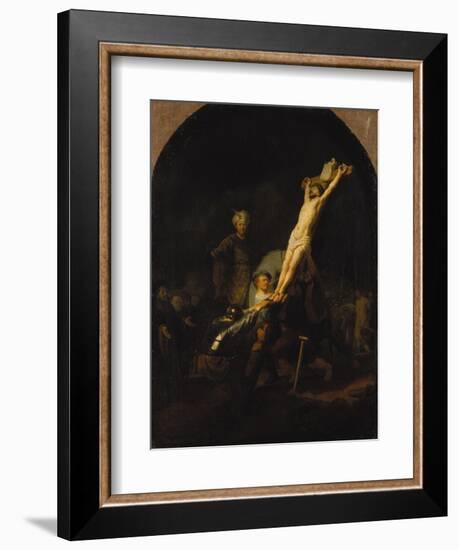 The Raising of the Cross, about 1633-Rembrandt van Rijn-Framed Giclee Print