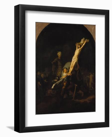 The Raising of the Cross, about 1633-Rembrandt van Rijn-Framed Giclee Print