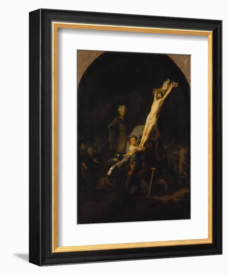 The Raising of the Cross, about 1633-Rembrandt van Rijn-Framed Giclee Print