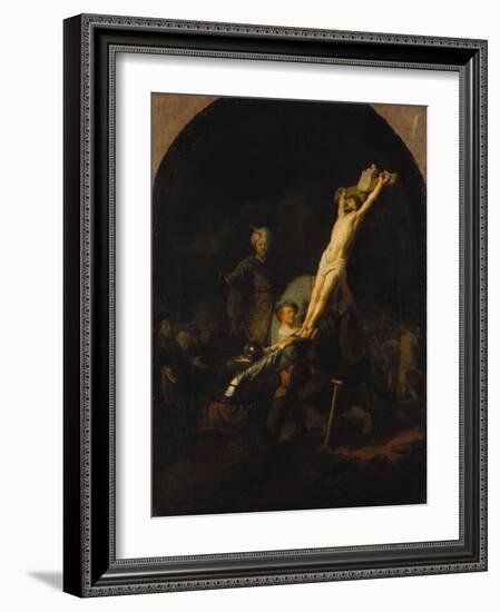 The Raising of the Cross, about 1633-Rembrandt van Rijn-Framed Giclee Print