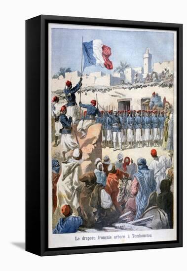 The Raising of the French Flag at Timbuktu, 1894-Frederic Lix-Framed Premier Image Canvas