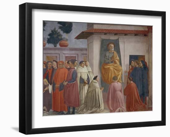 The Raising of the Son of Theophilus-Tommaso Masaccio-Framed Giclee Print