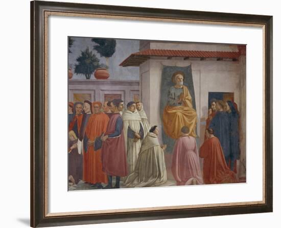 The Raising of the Son of Theophilus-Tommaso Masaccio-Framed Giclee Print