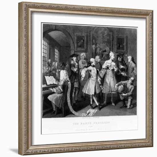 The Rake's Levee, Plate Ii, from 'A Rake's Progress'-William Hogarth-Framed Giclee Print