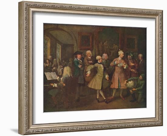 'The Rake's Progress - The Levee', 1720-1735, (1920)-William Hogarth-Framed Giclee Print