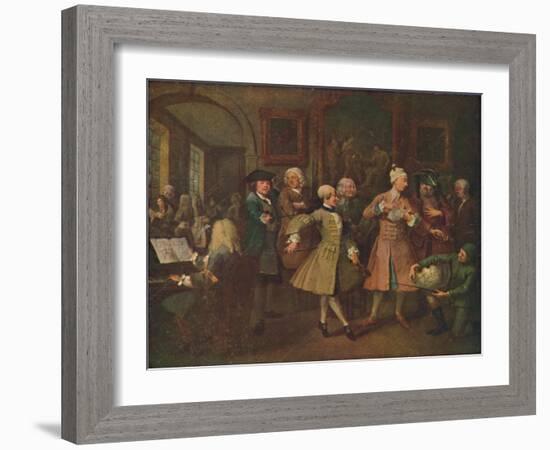 'The Rake's Progress - The Levee', 1720-1735, (1920)-William Hogarth-Framed Giclee Print