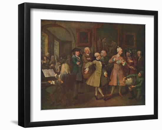 'The Rake's Progress - The Levee', 1720-1735, (1920)-William Hogarth-Framed Giclee Print