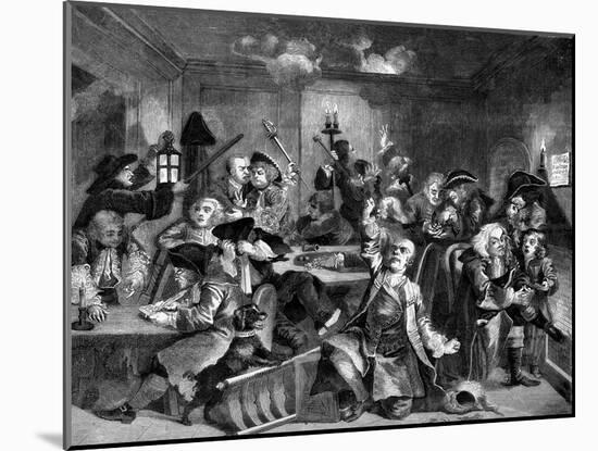 The Rake's Progress-William Hogarth-Mounted Giclee Print